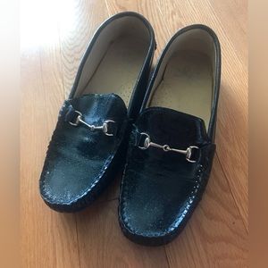 Black loafers